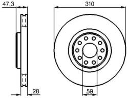 Bosch szellőző féktárcsa Ø310mm 0 986 478 669