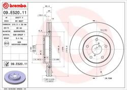 BREMBO Brake Disc - Lacqued 09. E520.11