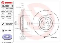 BREMBO Féktárcsa szellőző Ø320mm 09. B269.11