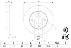 Bosch féktárcsa 0 986 479 G92