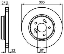 Bosch szellőző féktárcsa Ø300mm 0 986 478 793