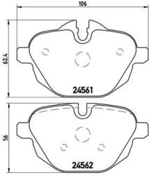 BREMBO fékbetét készlet, tárcsafék P06 064