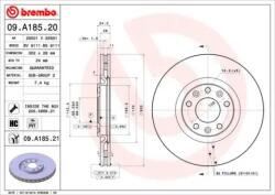 BREMBO Féktárcsa szellőző Ø302mm 09. A185.21