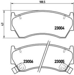 BREMBO fékbetét készlet, tárcsafék P56 033