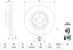 Bosch szellőző féktárcsa Ø277mm 0 986 479 E69