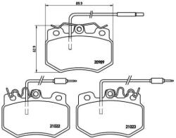 BREMBO fékbetét készlet, tárcsafék P61 031