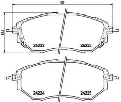 BREMBO fékbetét készlet, tárcsafék P78 017