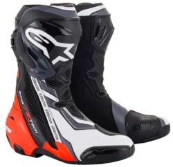 Alpinestars SUPERTECH R cipő, ALPINESTARS (fekete/piros fluo/fehér/szürke, 46-os méret)