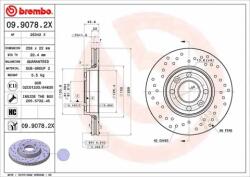 BREMBO féktárcsa 09.9078. 2X