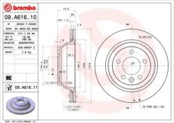 BREMBO Féktárcsa szellőző Ø314mm 09. A616.11