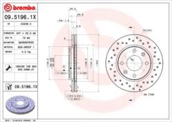 BREMBO fékkorong lyukasztás/belső hűtött Ø247mm 09.5196. 1x