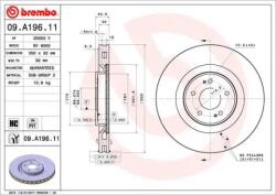 BREMBO Féktárcsa szellőző Ø350mm 09. A196.11