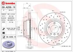 BREMBO féktárcsa perforált/belső hűtéses Ø330mm 09. A259.1X