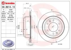 BREMBO Féktárcsa szellőző Ø324mm 09. B612.10