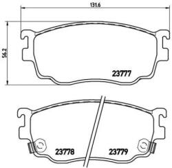 BREMBO fékbetét készlet, tárcsafék P49 026