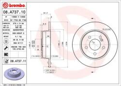 BREMBO Féktárcsa tömör Ø278mm 08. A737.11