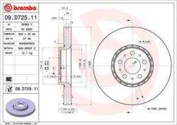 BREMBO Féktárcsa szellőző Ø328mm 09. D725.11