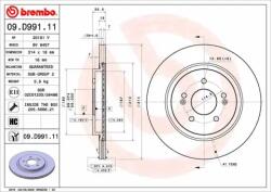 BREMBO féktárcsa 09. D991.11