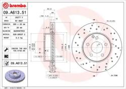 BREMBO fékkorong lyukasztás/belső hűtött Ø295mm 09. A613.51