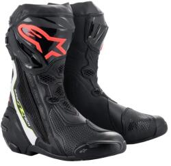 Alpinestars SUPERTECH R cipő, ALPINESTARS (fekete/fehér/piros fluo/sárga fluo, 41-es méret)