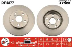 TRW szellőző féktárcsa Ø255mm DF4877