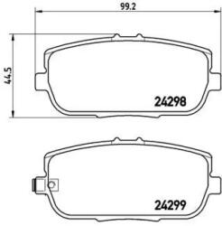 BREMBO fékbetét készlet, tárcsafék P49 044