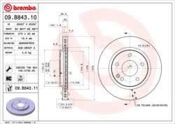 BREMBO Féktárcsa szellőző Ø270mm 09. B843.11
