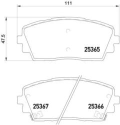 BREMBO fékbetét készlet, tárcsafék P30 053