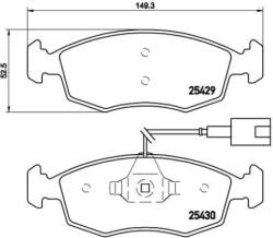BREMBO fékbetét készlet, tárcsafék P23 138