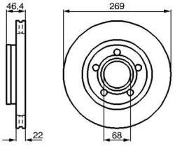 Bosch szellőző féktárcsa Ø268, 8mm 0 986 478 574