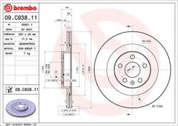 BREMBO Féktárcsa szellőző Ø320mm 09. C938.11