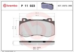 BREMBO fékbetét készlet P11 023