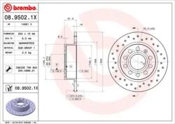 BREMBO féktárcsa perforált Ø253mm 08.9502. 1X