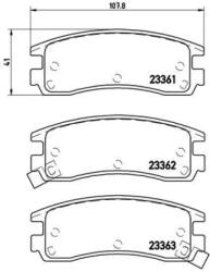 BREMBO fékbetét készlet, tárcsafék P59 027