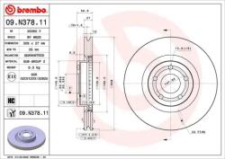 BREMBO Féktárcsa - fényezett 09. N378.11