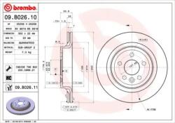 BREMBO Féktárcsa szellőző Ø302mm 09. B026.11