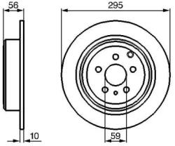 Bosch tömör féktárcsa Ø295mm 0 986 478 435