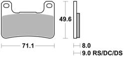 BRAKING fékbetétek, FÉKEZÉS (félfém keverék CM66) csomagonként 2 db