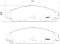 BREMBO fékbetét készlet, tárcsafék P23 149