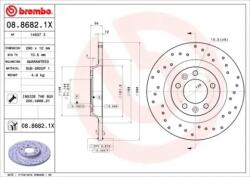 BREMBO féktárcsa perforált Ø290mm 08.8682. 1X