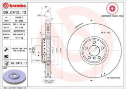 BREMBO Féktárcsa Féktárcsa kétrészes Ø385mm 09. C412.13
