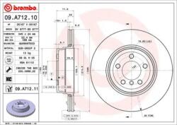 BREMBO Féktárcsa szellőző Ø345mm 09. A712.11