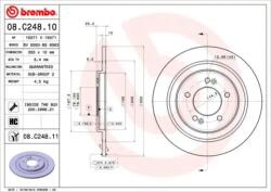 BREMBO Féktárcsa tömör Ø300mm 08. C248.11