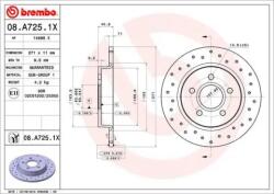 BREMBO féktárcsa perforált Ø271mm 08. A725.1X