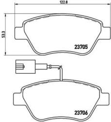 BREMBO fékbetét készlet, tárcsafék P23 141X