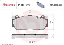 BREMBO fékbetét készlet, tárcsafék P06 079