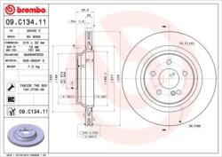 BREMBO Féktárcsa szellőző Ø315mm 09. C134.11