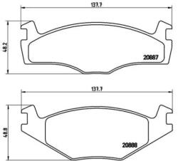 BREMBO fékbetét készlet, tárcsafék P85 024