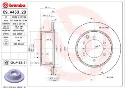 BREMBO Féktárcsa szellőző Ø315mm 09. A453.21