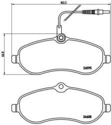 BREMBO fékbetét készlet, tárcsafék P61 096